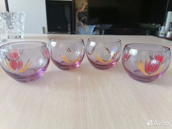 Бокалы цветное стекло