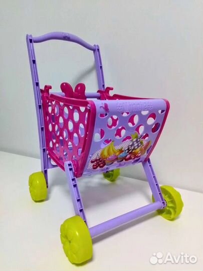 Кухня и Супермаркет. Касса Тележка Продукты Посуда