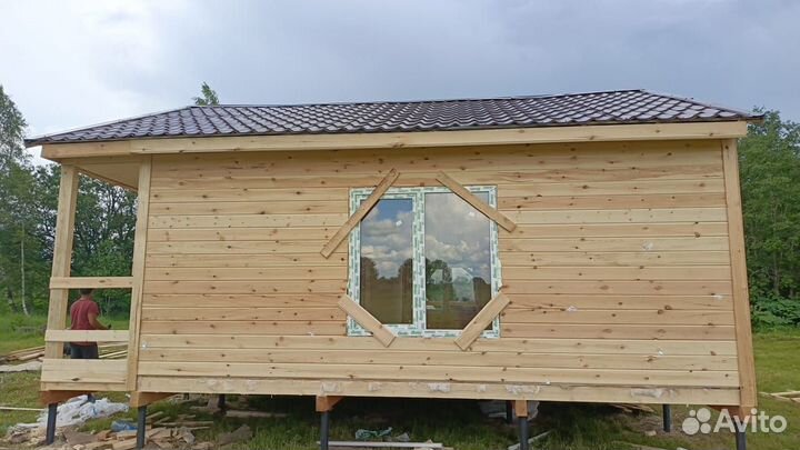 Каркасный дачный домик 6х8