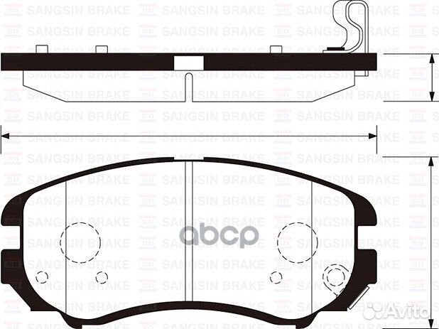 Колодки тормозные дисковые перед SP1202 Sangsin