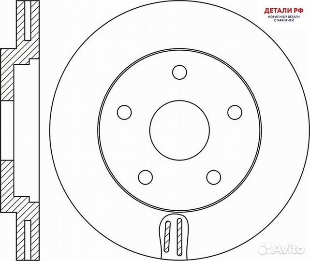 Диск торм.пер. nibk RN1753