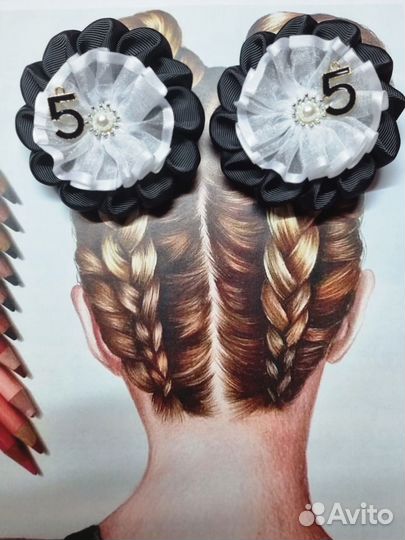 Школьные бантики и букет из бантиков