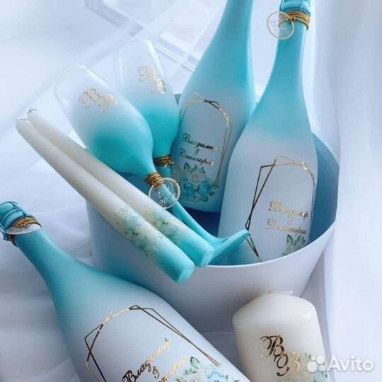 Свадебный набор шампанского