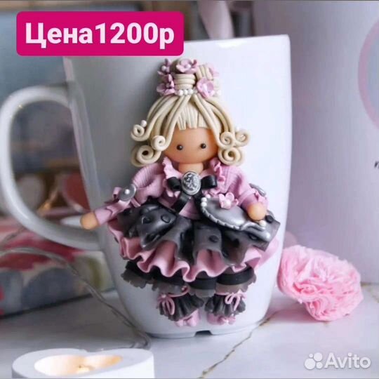 Кружки. Декор из полимерной глины