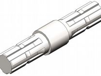 Вал опоры промежуточной для щетки L 202 мм шлицево
