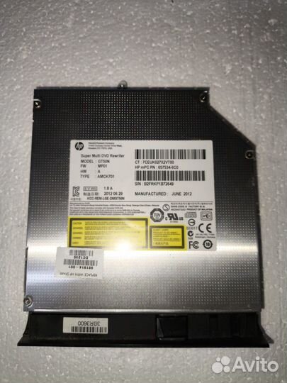 Оптический привод SATA DVD-RW HP GT50N с заглушкой