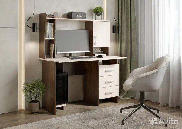 Стол компьютерный (142х120х67) №5 венге/белфорд