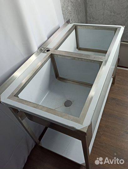 Ванна моечная двухсекционная из нержавейки