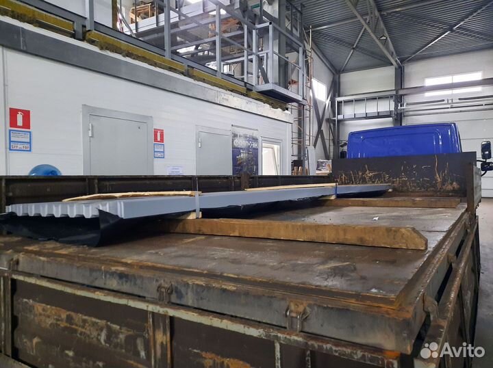 Профнастил оцинкованный окрашенный Н-75 0,9х750