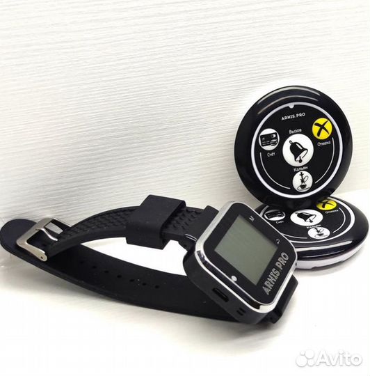 Кнопка вызова официанта с часами для кальянных