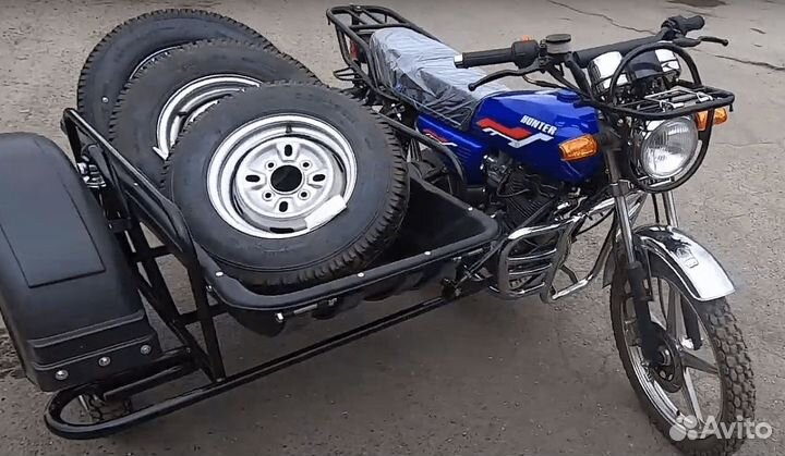 Мотоцикл hunter 200 + боковой прицеп