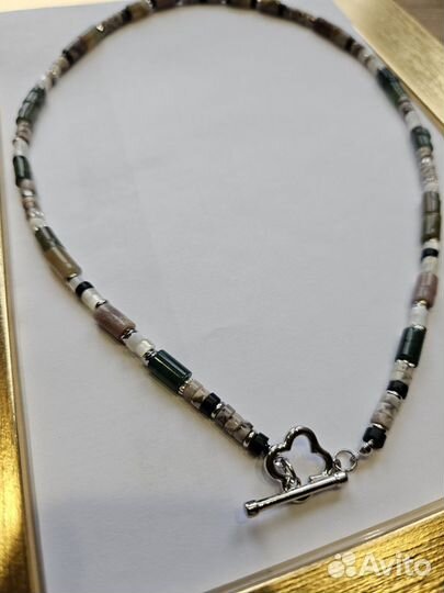 Колье чокер из натуральных камней