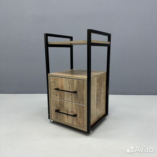 Тележка лофт столик с ящиками