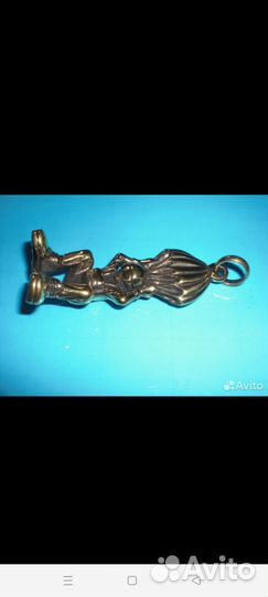 Брелок из латуни парашютист