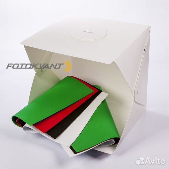 Фотобокс 40x40см для предметной съёмки с 4 фонами