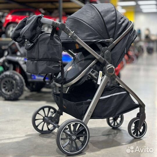 Коляска Luxmom V8 2в1 с тёплым конвертом новая