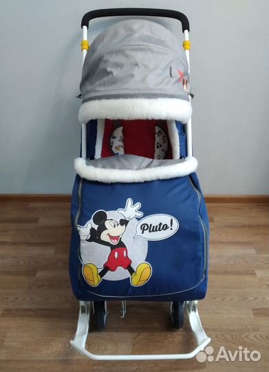 Детские санки коляска Nika Disney Baby 2 Микки Мау