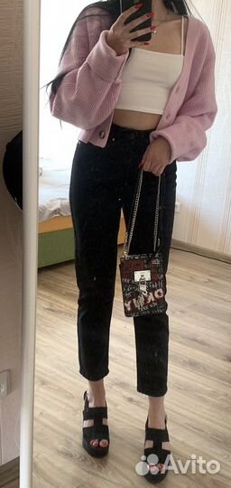 Джинсы mom XS