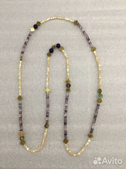 Бусы из натуральных камней Артдеко от 84см до 1,5м