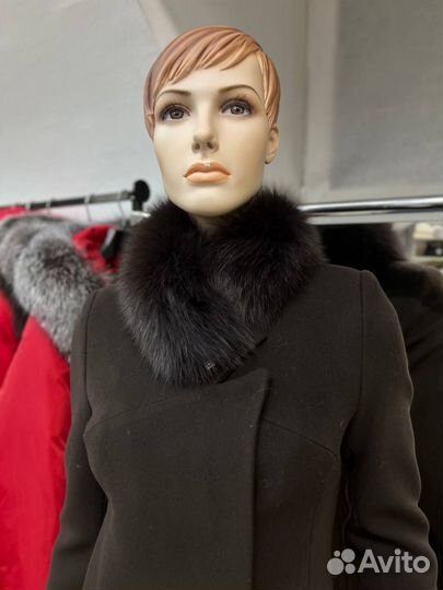 Пальто Зима Еврозима Шоколад 38 40 Мех