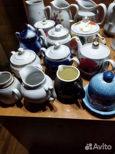 Сахарницы, чайники заварочные, молочники