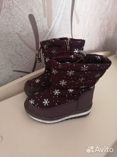 Ботинки зимние дутики для девочки