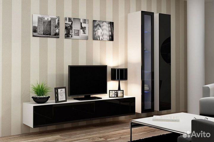 Тумба тв Модерн Виго мдф глянец подвесная дизайн 2