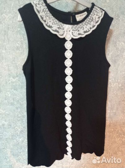 Школьная блузка без рукавов 134-140