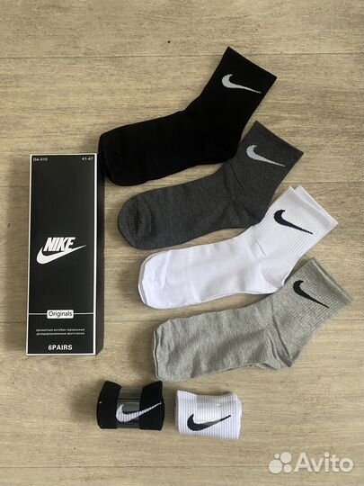 Набор носков Puma, Nike, Adidas 6шт