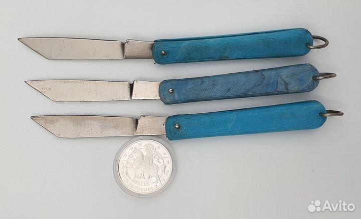 Нож СССР складной новый. Колхозник без колосьев