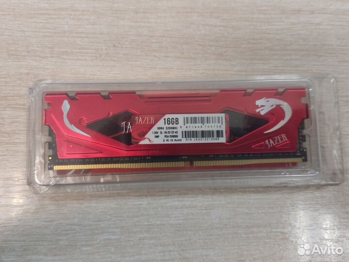 Оперативная память Jazer DDR4 16Gb, 3200Mhz