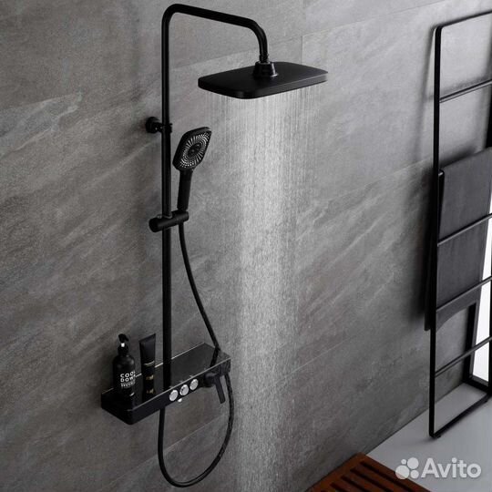 Душевая система melana-610501B male нерж.сталь, с