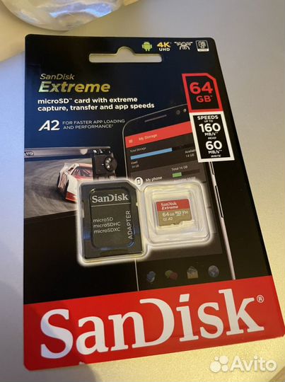 Карта памяти MicroSD 64gb SanDisk