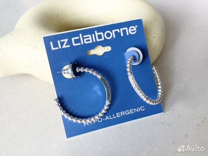 Liz Claiborne серьги полукольца с кристаллами