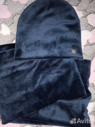 Комплект шапка и снуд, варежки женский