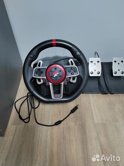 Игровой руль для пк с 3 педалями