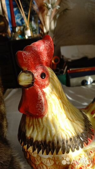 Фигура курицы фаянс шкатулка