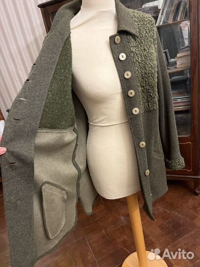 Винтажная рубашка-пиджак тёплая