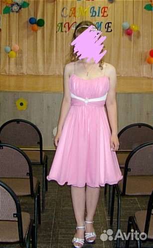 Платье на выпускной шифоновое с корсетом