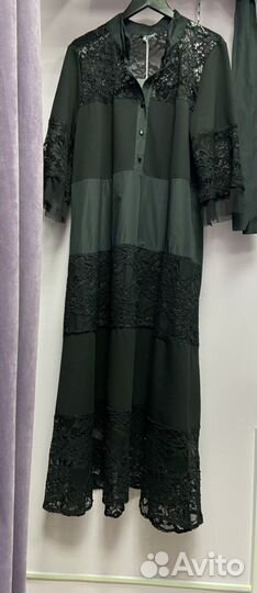 Платье нарядное в стиле бохо новое черное и синее