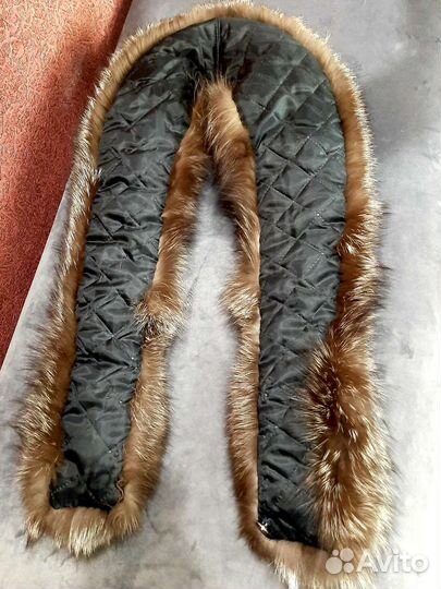 Воротник из меха чернобурки