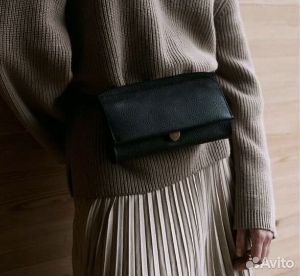 Поясная кожанная сумка High craft Sibel