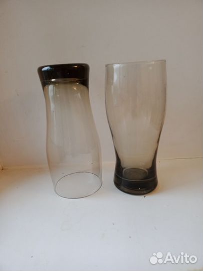 6 стаканов из цветного стекла