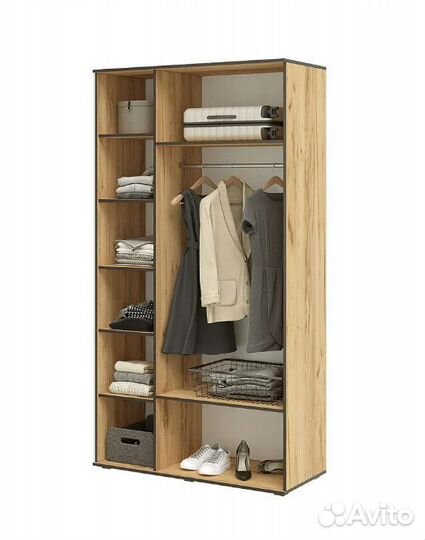 Шкаф 3-х створчатый с антресолью Норд дуб крафт