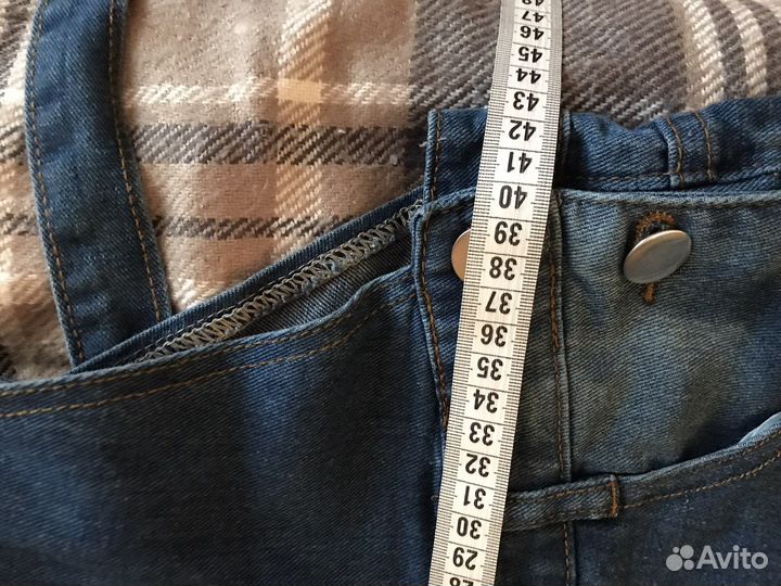 Полукомбинезон джинсовый мужской 46-48ращмер