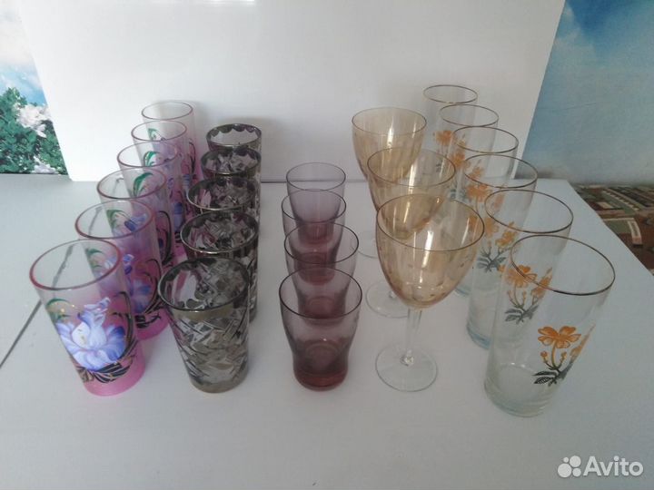 Бокалы фужеры стаканы