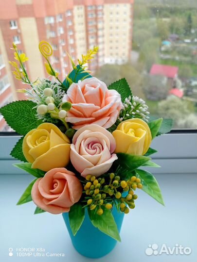 Букет цветов из мыла