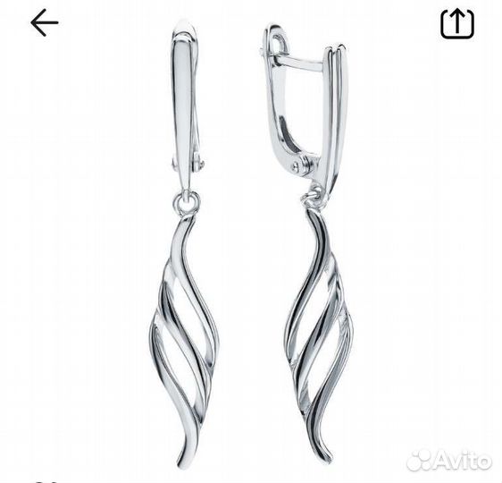 Серьги серебро 925 пробы