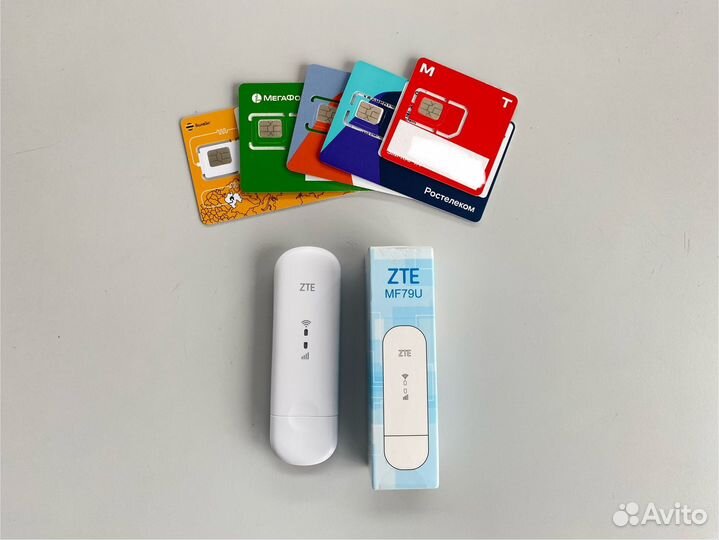 USB модем 4G с раздачей Wi-Fi + сим-карта
