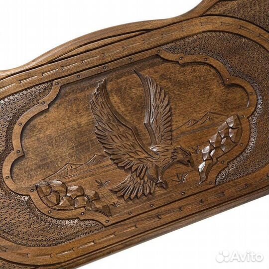 Нарды и шашки резные Встревоженный беркут 60 х 60 см бук Армения 62582